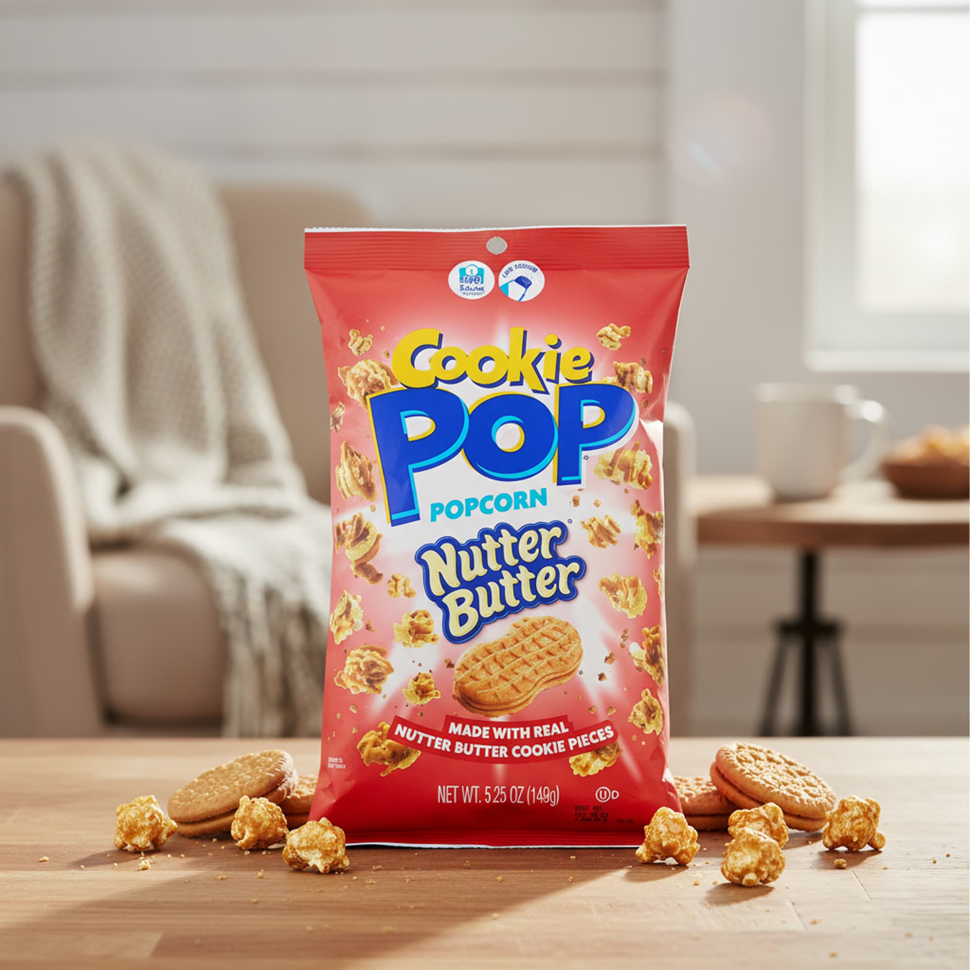 Cookie Pop Nutter Butter Popcorn 149 g – süß & crunchy