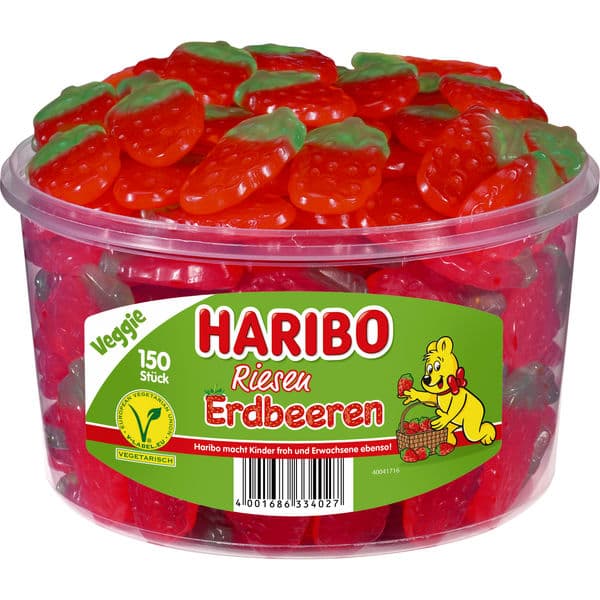 Haribo Riesen Erdbeeren Veggie 150 Stück