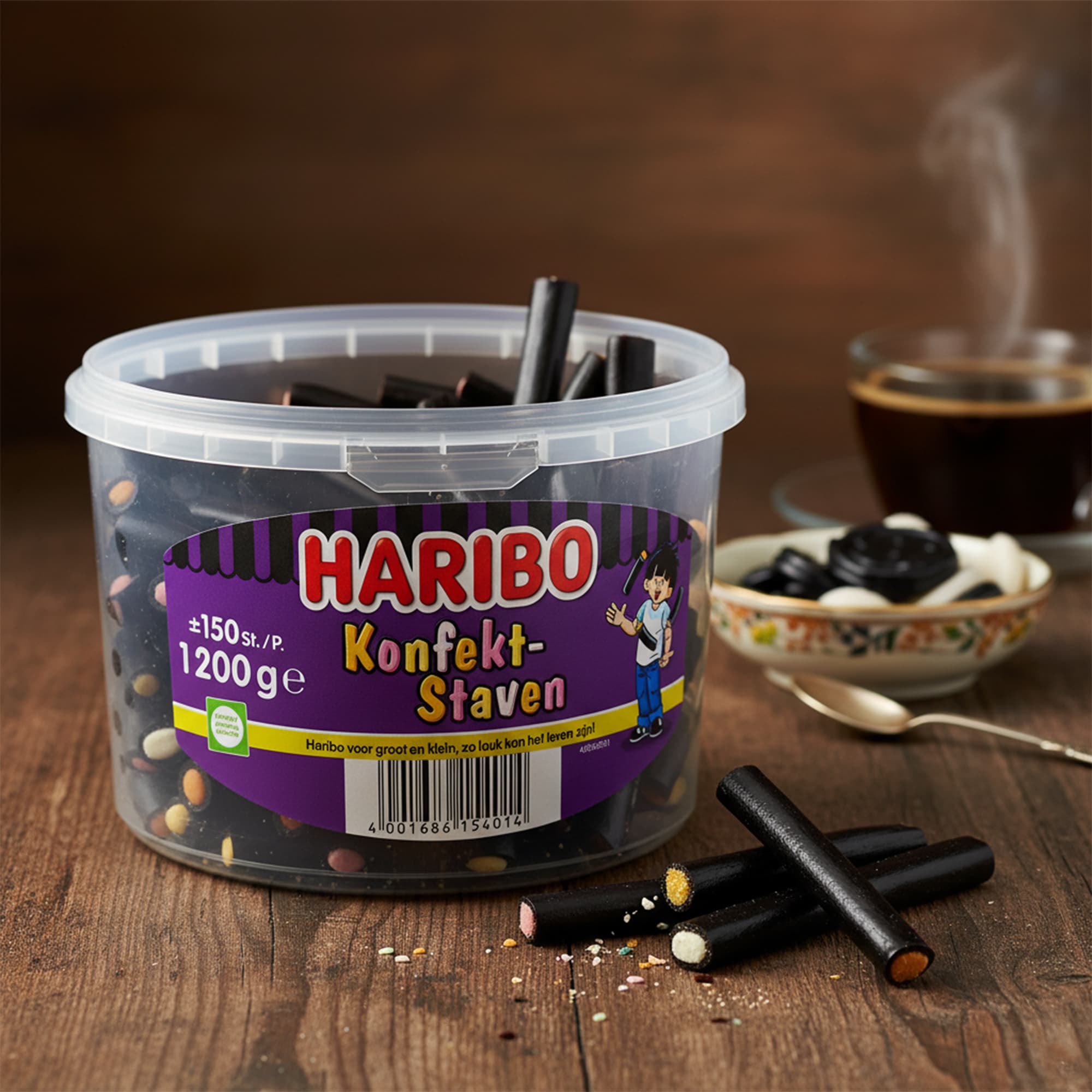 Haribo Konfekt-Stangen Lakritz 150 Stück