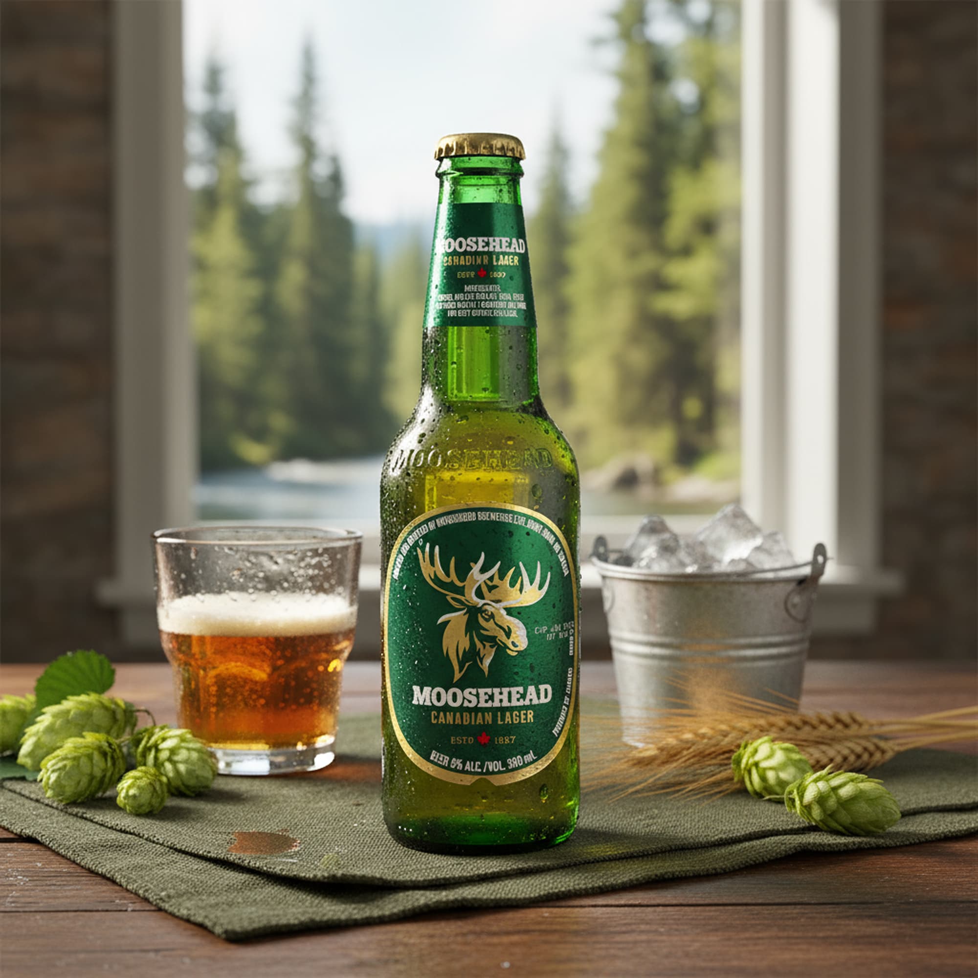 Moosehead Canadian Lager Bier – 341 ml Flasche 5 % vol.