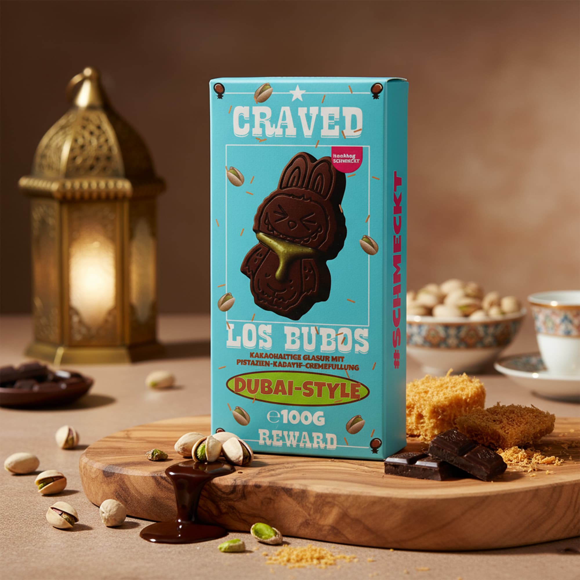 Craved Los Bubos Dubai-Style – Pistazien-Kadayif 100g Monster Edition