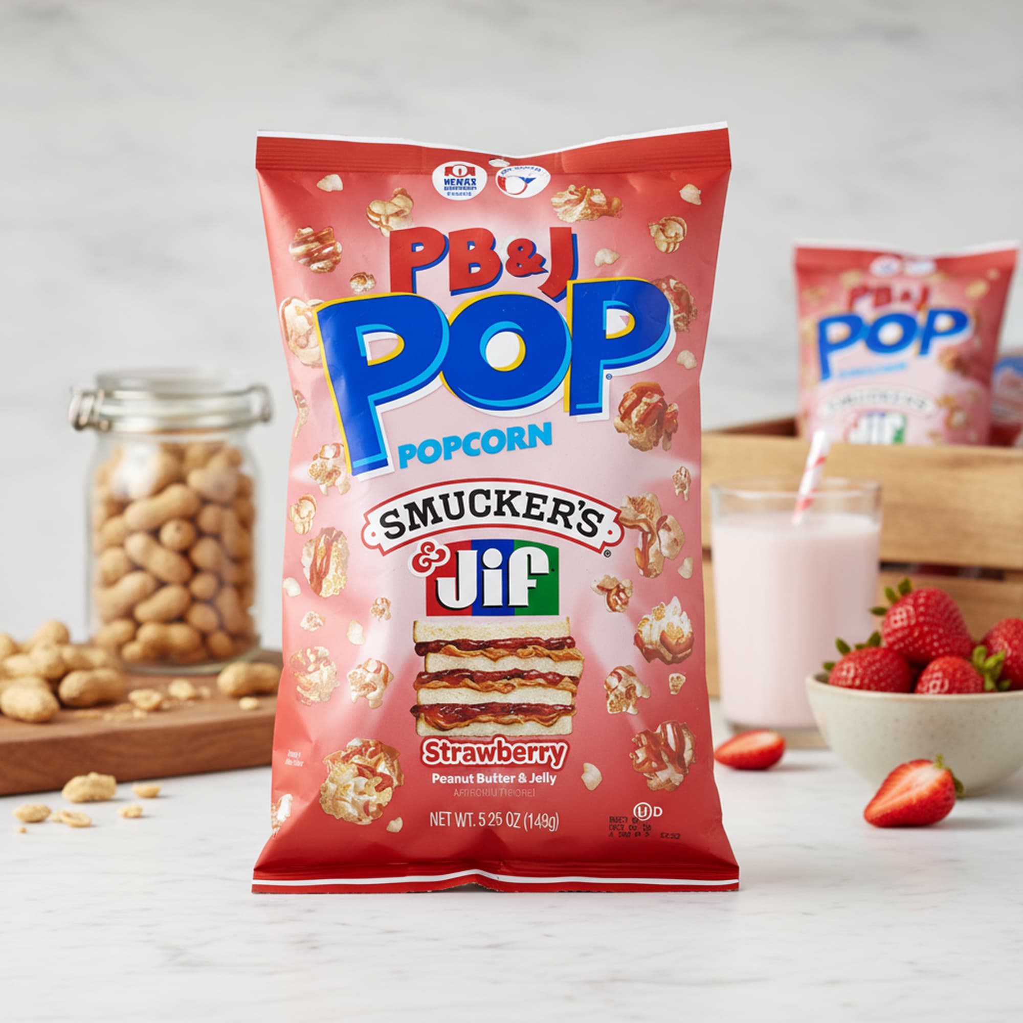 PB&J Pop Popcorn Strawberry 149 g – Smucker’s & Jif