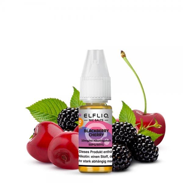 ELFBAR ELFLIQ Blackberry Cherry Nikotinsalz Liquid 10 ml 10mg Nikotinmenge